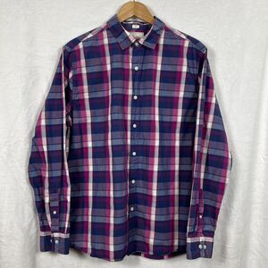 Bixby Nomad Slim Fit Mens Plaid Long Sleeve Button Up Shirt Large